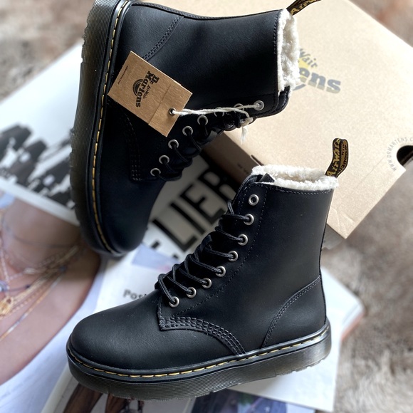 Women's Dr. Martens Zavala Combat Boots Faux Lining - Picture 13 of 16